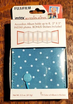 FUJIFILM : INSTAX ACCORDIAN ALBUM, NEW, HOLDS  2" x 3" PHOTOS, POCKET SIZE - Image 1 of 2