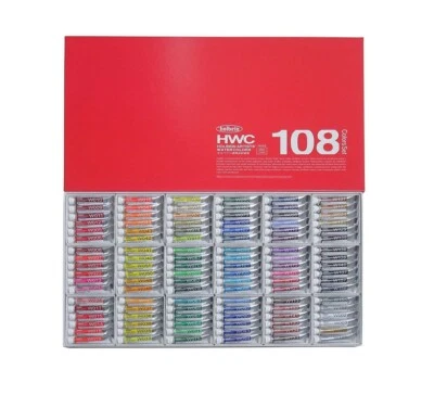 Holbein Artists' Transparent Watercolor W422 108 Colors Set 5ml Tubes Japan New - Image 1 of 4