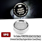1x Engine Start Stop Button Cover W/ Hole For Subaru BRZ Forester Legacy Silver