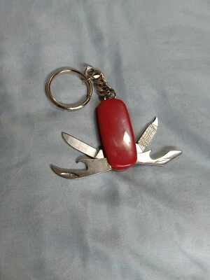-*{J40} Vintage Red 4 Blade Keychain Multi Tool{J40} - Image 1 of 4