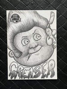 2023 TOPPS GARBAGE PAIL KIDS KRASHERS SERIES 4 SKETCH CARD 1/1 Greaser Greg Hiss