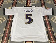#5 Joe Flacco White Baltimore Ravens Jersey Kids Sz M Medium White T74