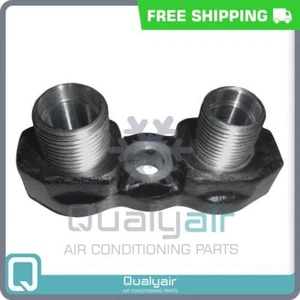 Sanden Flex Horizontal Bolt on Manifold 3/4" x 7/8 Compressor Adapter Fitting - Picture 1 of 4