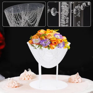 2Pcs Tall Wedding Crystal Centerpieces Acrylic Flower Stand Display Rack Decor - Picture 1 of 18