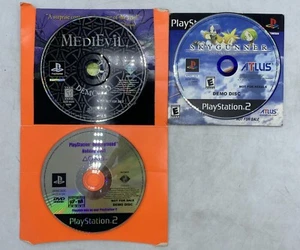 Vintage PS2 Demo Disc Sony Lot of 3 discs Sky Gunner Medievil Underground - Picture 1 of 7