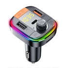 Car Mp3 Handsfree Bluetooth player Colorful Light USB with PD QC3.0 Fast Charger