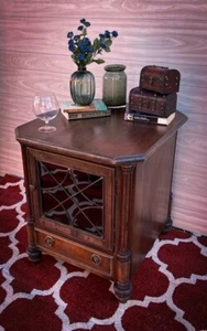 Rustic, Solid Cherry Wood End Table / Nightstand | Broyhill  - Picture 1 of 16
