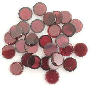 Natural Garnet Flat Round & Square Shape Cabochon 11mm Loose gemstone AA Quality - Picture 1 of 11