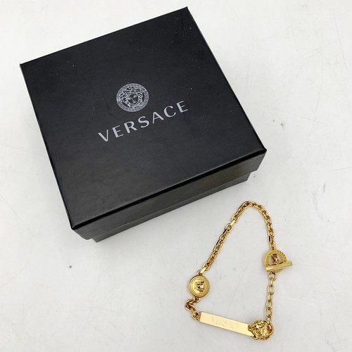 Y0713 Versace Bracciale Catena Medusa Oro Unisex Usatosori