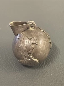 Colgante Campana Tono Globo Plata Esterlina Taxco De Colección México - Imagen 1 de 7