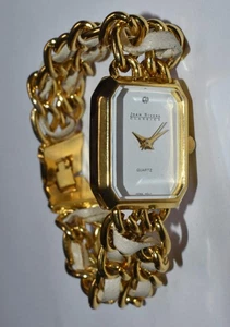 Reloj Joan Rivers Classics Cuero Blanco Tono Dorado De Colección - Imagen 1 de 4