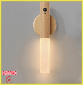 Bewegungsmelder LED Nachtlicht Magnet Wandlampe USB Wiederaufladbar Klebeleuchte - Bild 1 von 7
