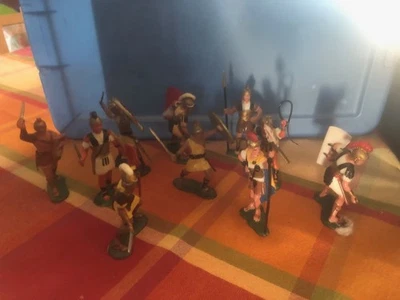 10 figuras de soldados de juguete guerreros del mundo de los romanos Marx Foto 1 de 2