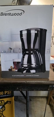 NEW BLACK  900W 12-CUP COFFEE MAKER MANUAL BRENTWOOD  TS 217 POT BAR KITCHEN - Image 1 of 4