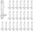 Clear Cabinet Shelf Pins & Clips, 6mm Peg x 5/8" Thick - 5/8, 