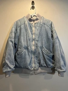 Chaqueta Denim IZZI De Colección Para Mujer Grande Azul Reversible Años 80 90 Gen X Millennial - Imagen 1 de 12