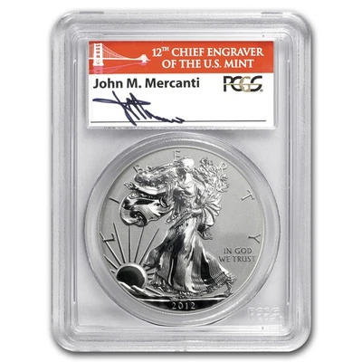 2012-S Reverse Proof Silver Eagle PR-70 PCGS (FS, John Mercanti) - Image 1 of 4
