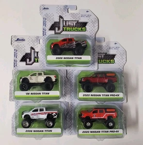 Jada Just Trucks Nissan Titan Lot Of 5 - 2006 Titan & 2020 Titan Pro-4x - Picture 1 of 6