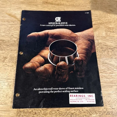 Folleto de información de manga rápida de sellos y rodamientos CR Industries 1976 Foto 1 de 4