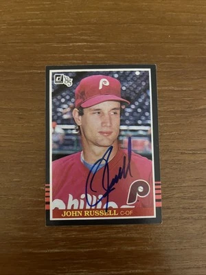 1985 Donruss #648 John Russell Autograph Phillies…$1.25 Ship - Image 1 of 2