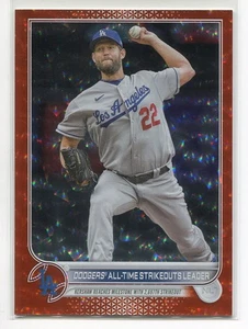 2022 Topps Update Dodgers All-Time Strikeouts Leader /299 Orange Kershaw #US309 - Picture 1 of 2