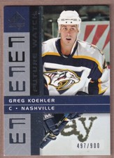 2002-03 SP Authentic Future Watch #149 Greg Koehler RC /900 - PREDATORS