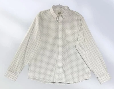 Lands End Shirt Mens x Blake Shelton 3XL White Geometric Long Sleeve Collar - Image 1 of 4