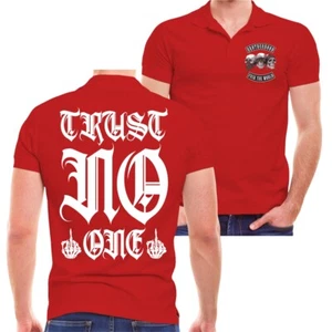 POLO Shirt Fuck the World Trust NO one Totenköpfe skulls death 3 loyal honour - Bild 1 von 7