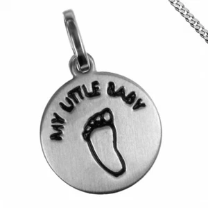 Anhänger Kinder Baby Taufe Füßchen auch mit Gravur und Kette Babyfüsschen - Bild 1 von 11