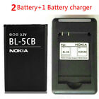 BL-5CB Battery + charger for Nokia 1100 1110 1200 105 106 1616 3600 3660 6620