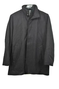 Cardinal Of Canada Mens Black Double Mock Neck Wool Blend Lined Car Coat L $495 - Picture 1 of 10