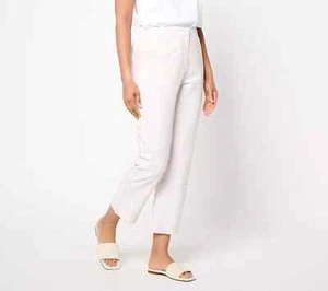 #297 Joan Rivers Regular Woven Seersucker Ankle Plants Size XL - Picture 1 of 1