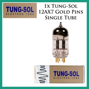 New 1x Tung-Sol Gold 12AX7 / ECC803S | Gold Pins | One / Single Tube | Free Ship - Picture 1 of 1