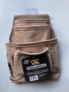 Clc Work Gear I923x Tool Pouch, Tool Pouch, Tan, Leather, 10 Pockets - Picture 1 of 4