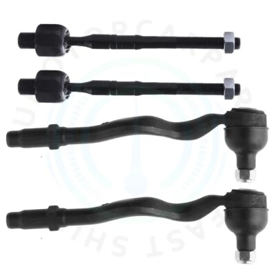 For 2001-2005 BMW 320i 2001-2006 BMW 330Ci 4x Front  Inner Outer Tie Rod Link - Image 1 of 4