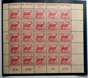 US VINTAGE #630 International Philatelic Exhlib Sheet -25 Mint, O.G - Bild 1 von 1