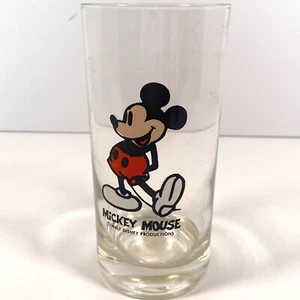 Vintage Walt Disney MICKEY MOUSE Klar Trinkglas - Bild 1 von 2