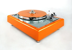 Restaurierter Thorens TD160 Plattenspieler electric orange ice blue mit SME 3009 - Picture 1 of 11