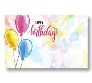 Happy Birthday Pastels Enclosure Card #63 2 1/4” X 3 1/2 Gift Supply 50 Pack - Picture 1 of 1