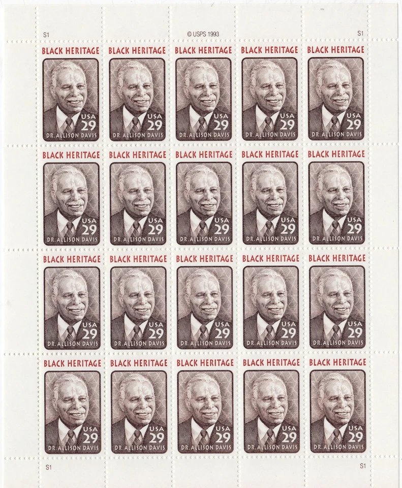 Scott #2816 Dr Allison Davis Black Heritage Sheet of 20 Stamps - MNH - Image 1 of 1