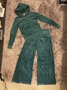 JUICY COUTURE TEAL GREEN TRACKSUIT Top S Bottoms L
