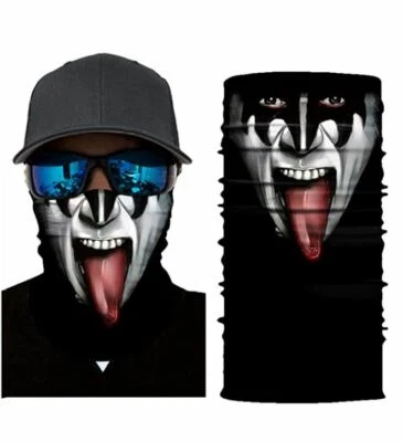 Kiss Bassist Corpsepaint Multifunktionstuch Schlauchschal Halstuch Gesichtsmaske - Bild 1 von 4