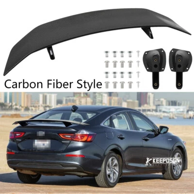 Carbon Fiber Style 46" Rear Trunk Spoiler Wing GT Style Racing For Honda Insight - Image 1 of 4