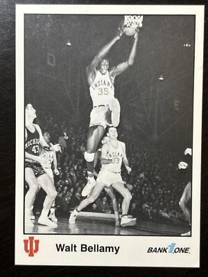 1986-87 Bank One Indiana Hoosiers Greats, Walt Bellamy, Basketball Card #2 - Image 1 of 2