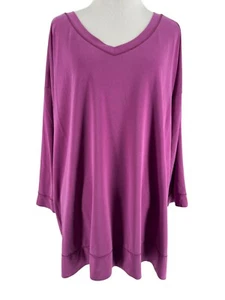 Chico's Zenergy Women's Pink 3/4 Sleeve V-Neck Blouse Size 4 - Picture 1 of 5