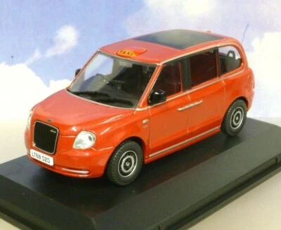OXFORD DCAST 1/43 2017 LEVC TX TX5 ELECTRIC LONDON TAXI CAB TUPELO  RED 43TX5002 - Image 1 of 3