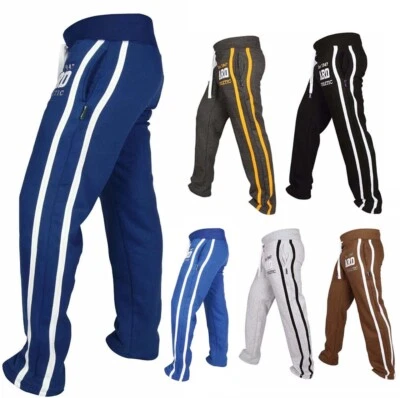 Mens Fleece Joggers Trousers Cotton Track Suit Bottom Jogging Boxing MMA Pants - Image 1 of 2
