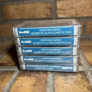 5er Pack Veratron Super High Energy 90 Minuten Audio Cassette Tape ✅ Factory Sealed - Bild 1 von 4