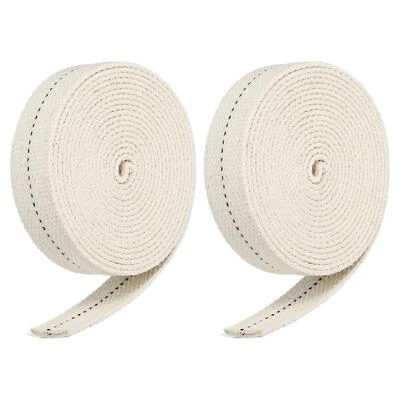 Algodón Aceite Lámpara Mecha 1" Plano Ancho 3 Metros con Negro Puntada, 2 Rollos - Imagen 1 de 4