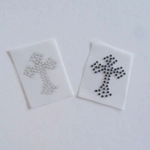 Crucifix Appliqué, Cross Rhinestone Transfer, Gothic Cross Bling, Cross Applique - Picture 1 of 1